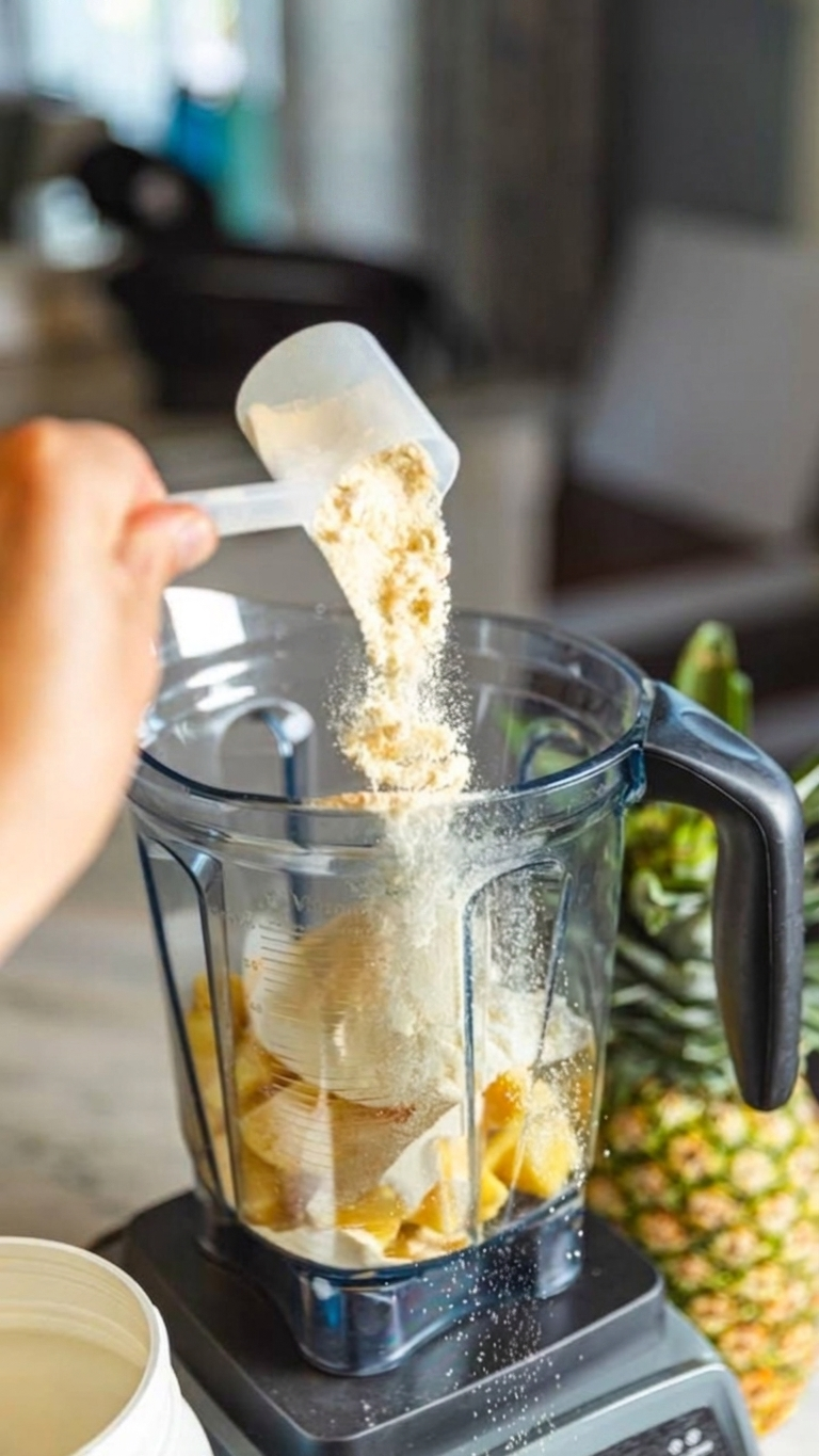 Bowl de mango con plátano, fresa y semillas de chía