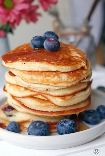Tortitas saludables con arándanos y miel